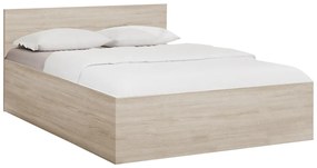 Łóżko SOFIA 120 x 200 cm, dąb sonoma Stelaż: Ze stelażem listwowym rolowanym, Materac: Bez materaca
