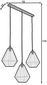 Lampa wisząca BREVITAS II czarna ELTAP