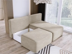 Narożnik TILIA wolnostojący układ L strona Prawa z funkcją spania w tkaninie Tilia 11