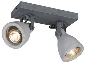 Industrialny reflektor szary beton 2-światła - Creto