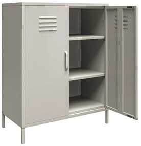 Jasnoszara metalowa szafka 79x100 cm Bradford – Støraa