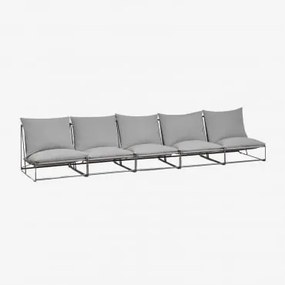 Modułowa Sofa Ogrodowa 5-częściowa Amaro Grey - Sklum