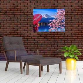 Obraz na szkle - Widok na szczyt, Japonia (70x50 cm)