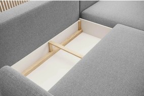 Narożnik BONO z funkcją spania Drewniane nóżki Eleganckie podłokietniki Głębokie siedzisko Prawa strona Barrel 80