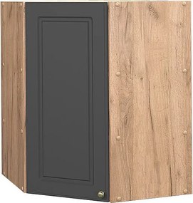 Szafka wisząca narożna antracytowo-złoty 57x34.1x72 fame-line