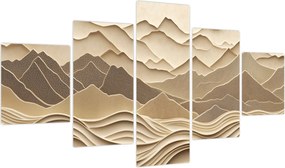 Obraz - 3D linie gór (125x70 cm)