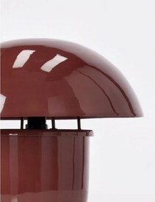Bordowa metalowa lampa stołowa z metalowym kloszem (wysokość 27 cm) Koppel – Bizzotto