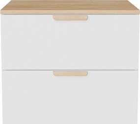 Wisząca szafka podumywalkowa z półką – Biała – S60 cm – AVORELI