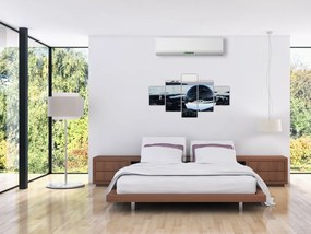 Obraz szklanej kuli na skale (125x70 cm)