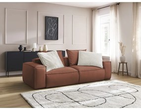 Ciemnobrązowa sofa z imitacji skóry 260 cm Boheme – Bobochic Paris