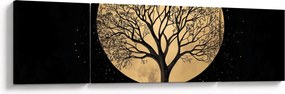 Obraz – Drzewo w złotej pełni księżyca I. (170x50 cm)