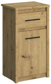 Wąska Klasyczna Komoda Dąb Artisan T0-W66
