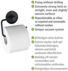 Czarny uchwyt na papier toaletowy Wenko Vacuum-Loc® Milazzo