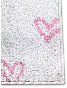 Biało-różowy dywan dziecięcy 160x235 cm Hearts – Hanse Home