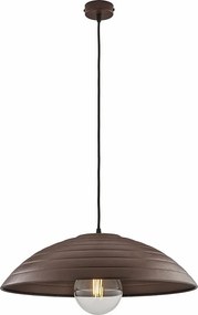 Sender lampa wisząca Ø50 cm, czarne żelazo, efekt rdzy, regulowany kabel