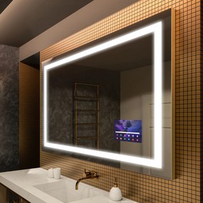 Lustro łazienkowe LED prostokątne na wymiar 50x50-200x100 cm, podświetlenie 3000/4500/7000K - Artforma LED15