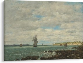 Obraz - Eugène Boudin, Coast of Brittany, reprodukcje (70x50 cm)
