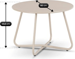 Zestaw mebli ogrodowych dla 4 osób Nivo 041 - sofa, fotele, stolik, kolor beżowy