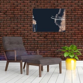 Obraz - Ciemnoniebieska abstrakcja (70x50 cm)