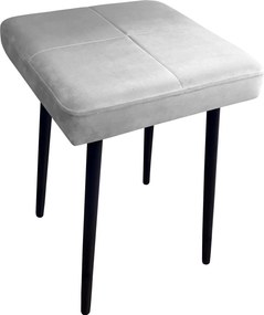 Taboret MAX tkanina Welur stelaż metalowy STOŁEK LOFT : Kolor nogi - Czarna stożek, Kolor tkaniny - VELVET - MG39, Typ tkaniny - Velvet