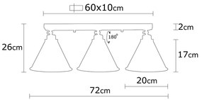 Lampa sufitowa w kolorze brązu z metalowym kloszem ø 20 cm Berceste – Opviq lights