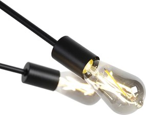 Inteligentna lampa wisząca industrialna czarna z 6 WiFi ST64 - Sydney
