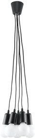 Czarna industrialna lampa wisząca - 3X EX543 B4-A77