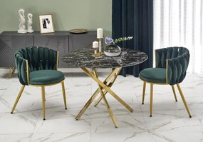 Krzesło tapicerowane K517 VELVET zielone HALMAR
