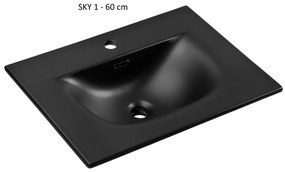 Szafka pod umywalkę TALIA CASELLA 2S 60cm dąb casella/czarny mat COMAD