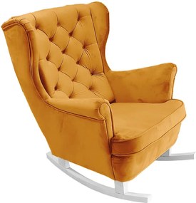 Fotel Relax z Tapicerowanym Siedzeniem i Podłokietnikami, Fotel TV 102x81x95cm Złoty_29820