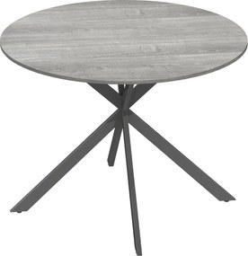 HOMCOM Okrągły stół jadalniany dla 4 osób, stół kuchenny w stylu industrialnym z nogami stalowymi, do jadalni, kuchni, szary | Aosom PL