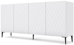 Komoda biały mat + czarne nogi W2-C14