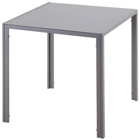 HOMCOM Stół Jadalniany Kwadratowy dla 4 Osób Hartowane Szkło Elegancja i Styl Kolor Szary | Aosom PL