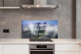 Szklany Panel Klasyczny Biały Napis