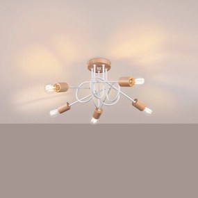 Lampa sufitowa w naturalnym kolorze 15x61 cm Tumber – Nice Lamps