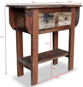 Konsola z półką i szufladami N8-W95