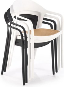 K530 krzesło czarne, nowoczesne, skandynawskie, polipropylen, ergonomiczne