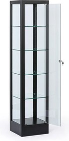 Witryna szklana, 1800 × 400 × 400 mm, czarna