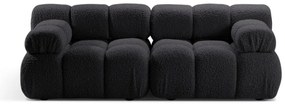 Antracytowa sofa modułowa z materiału bouclé 188 cm Bellis – Micadoni Home