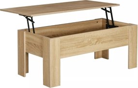 PROMOCJA Stolik kawowy RIWA z wysuwanym blatem 100x50 cm, dąb