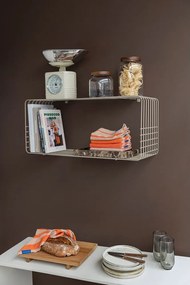 Beżowa wielopoziomowa metalowa półka 70 cm Wire – Mette Ditmer Denmark