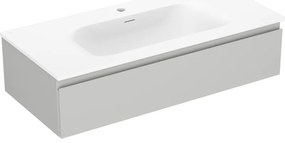Mexen Orio szafka łazienkowa 100 cm z umywalką Vela, 1 szuflada, szara mat/biała mat - 91A10-10023-1-BF62-W23M01