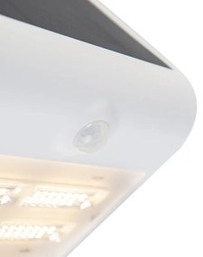 Zewnetrzna Lampa ścienna zewnętrzna biała 21,5 cm z regulacją jasności i czujnikiem na panelu słonecznym - Daya Czujnik ruchu Nowoczesny Oswietlenie zewnetrzne