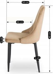 Zestaw Stół Okrągły Rozkładany HARRY 102-142 cm Dąb Artisan/Czarny i 4 Krzesła Tapicerowane BARI Beż Nowoczesne