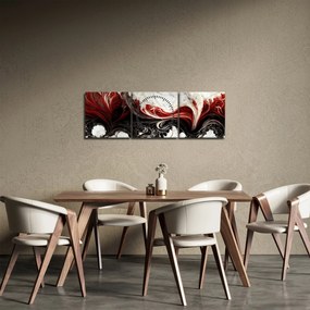 Obraz - Nowoczesna abstrakcja (z zegarem) (90x30 cm)