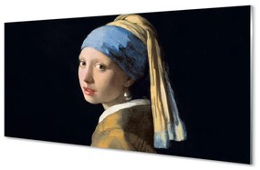 Obraz na szkle Dziewczyna z perłą - Johannes Vermeer