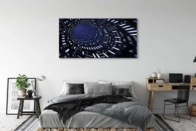 Zdjęcie na płótnie Błękitny Tunel Przestrzenny 3D