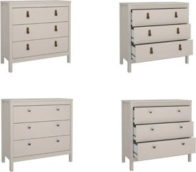 Komoda z szufladami na nóżkach Madrid 3S, kaszmir mat