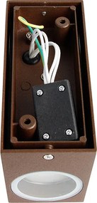 Industrialna lampa ścienna rdzawo-brązowa 2-światłowa IP44 - Baleno