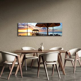 Obraz - Zachód słońca na Mauritiusie (170x50 cm)